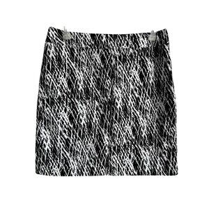 Valerie Bertinelli Black & White Abstract Mini Skirt Sz 10 Womens (Medium)
